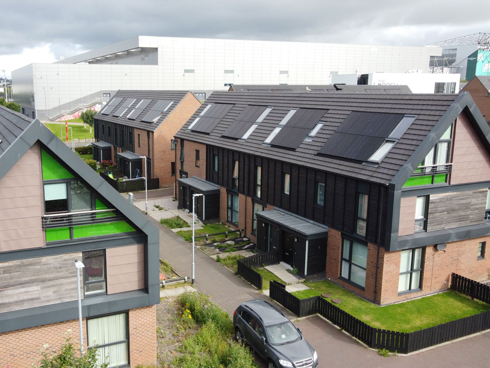 The Athletes Village Parkhead - Pigmento Red - PIGMENTO by VMZINC Roofing Glasgow